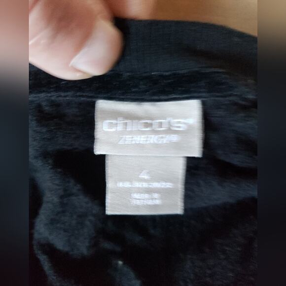 Chico's 4 or XXL black extra heavy shirt - Picture 4 of 5